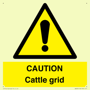 CAUTION Cattle grid
